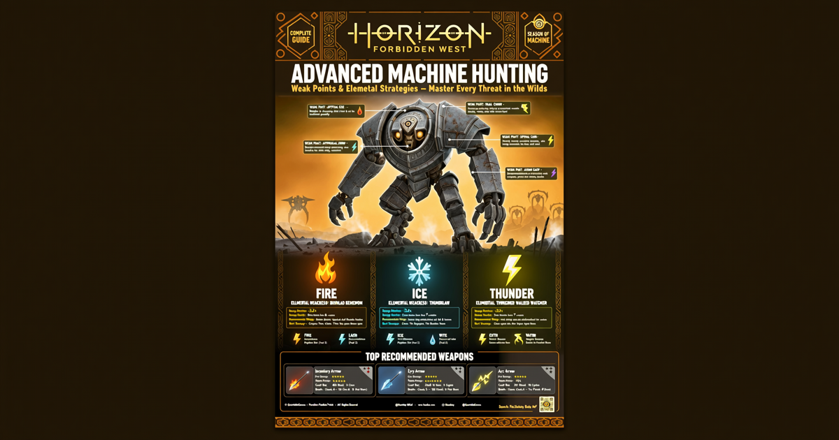 Horizon Forbidden West: Advanced Machine Hunting – Weak Points and Elemental Strategies